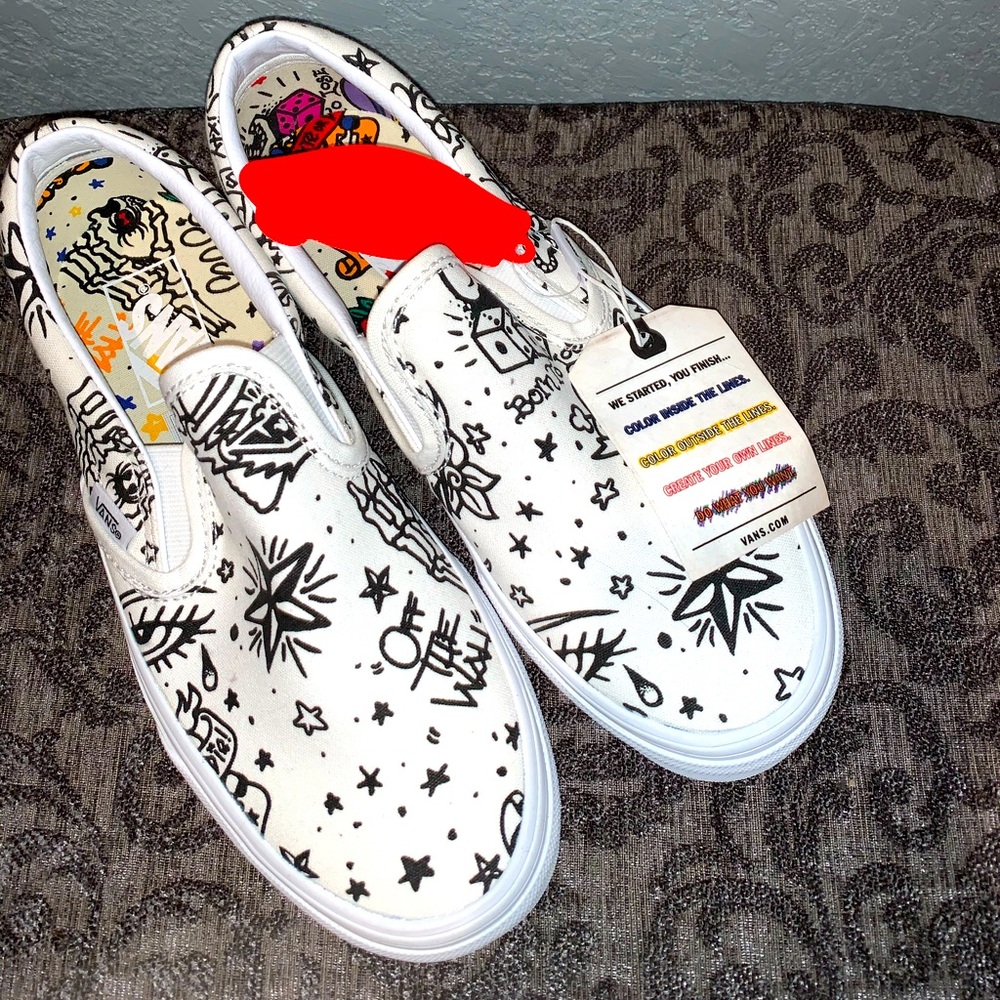 White and black vans!